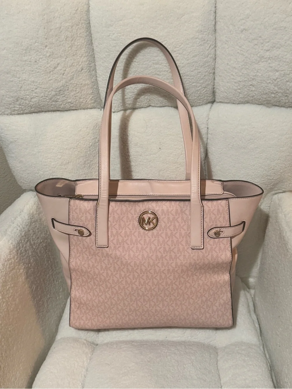 Michael Kors Carmen Large North South Zip Tote (blush pink) - Picture 1 of 13